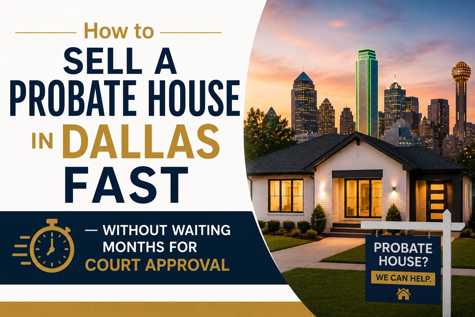 How to Sell a Probate House in Dallas Fast — Without Waiting Months for Court Approval