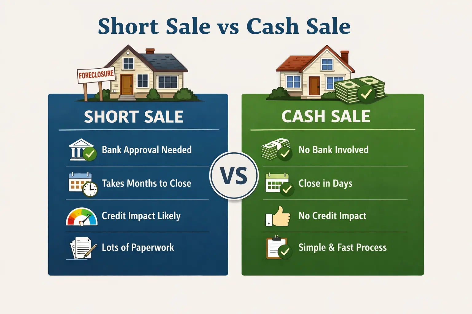 Short Sale vs Cash Sale: Which Is Faster?